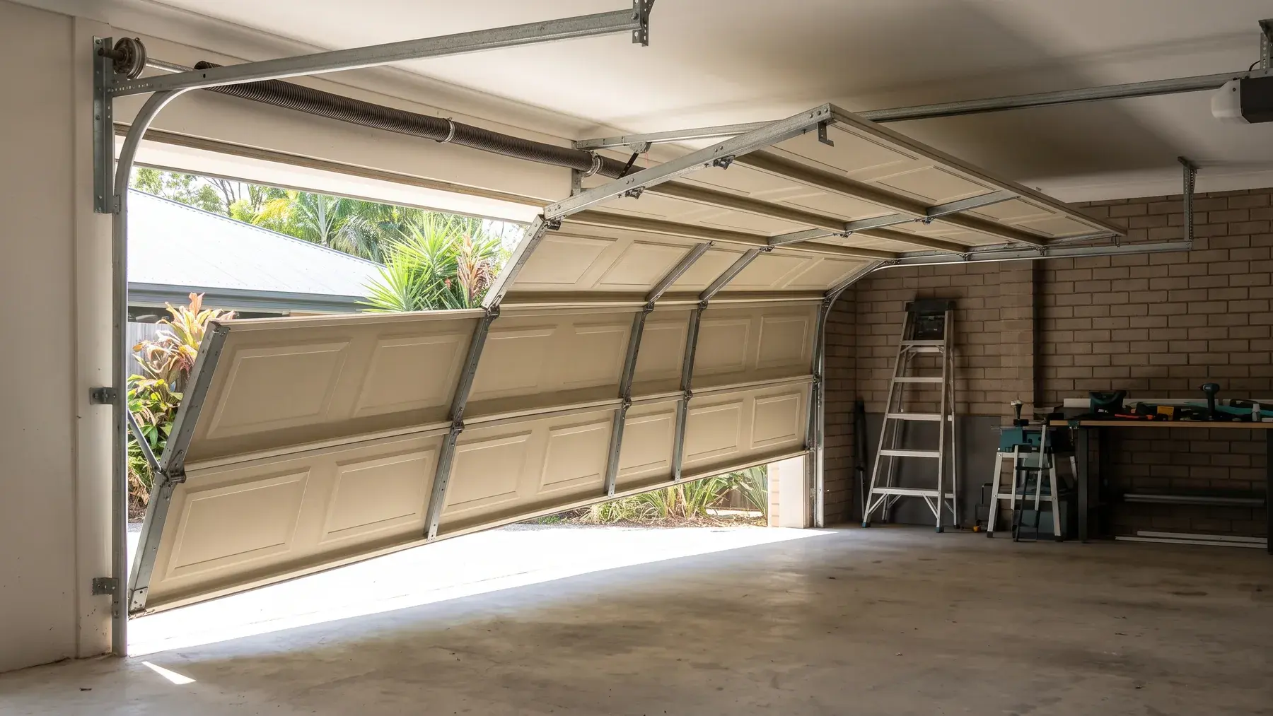 Garage Door Stuck Open or Off Track: What to Do Next