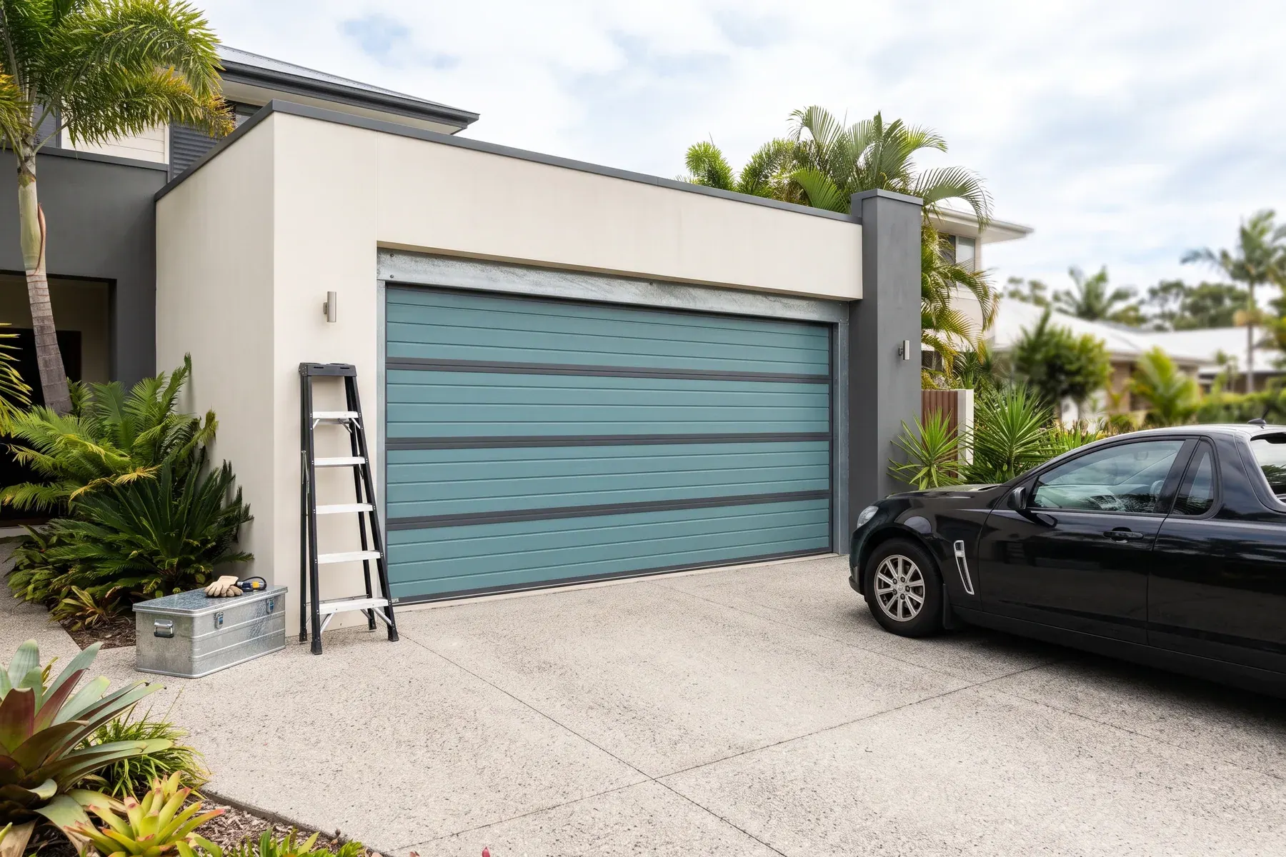 Residential garage setting representative of Burleigh Waters enquiries