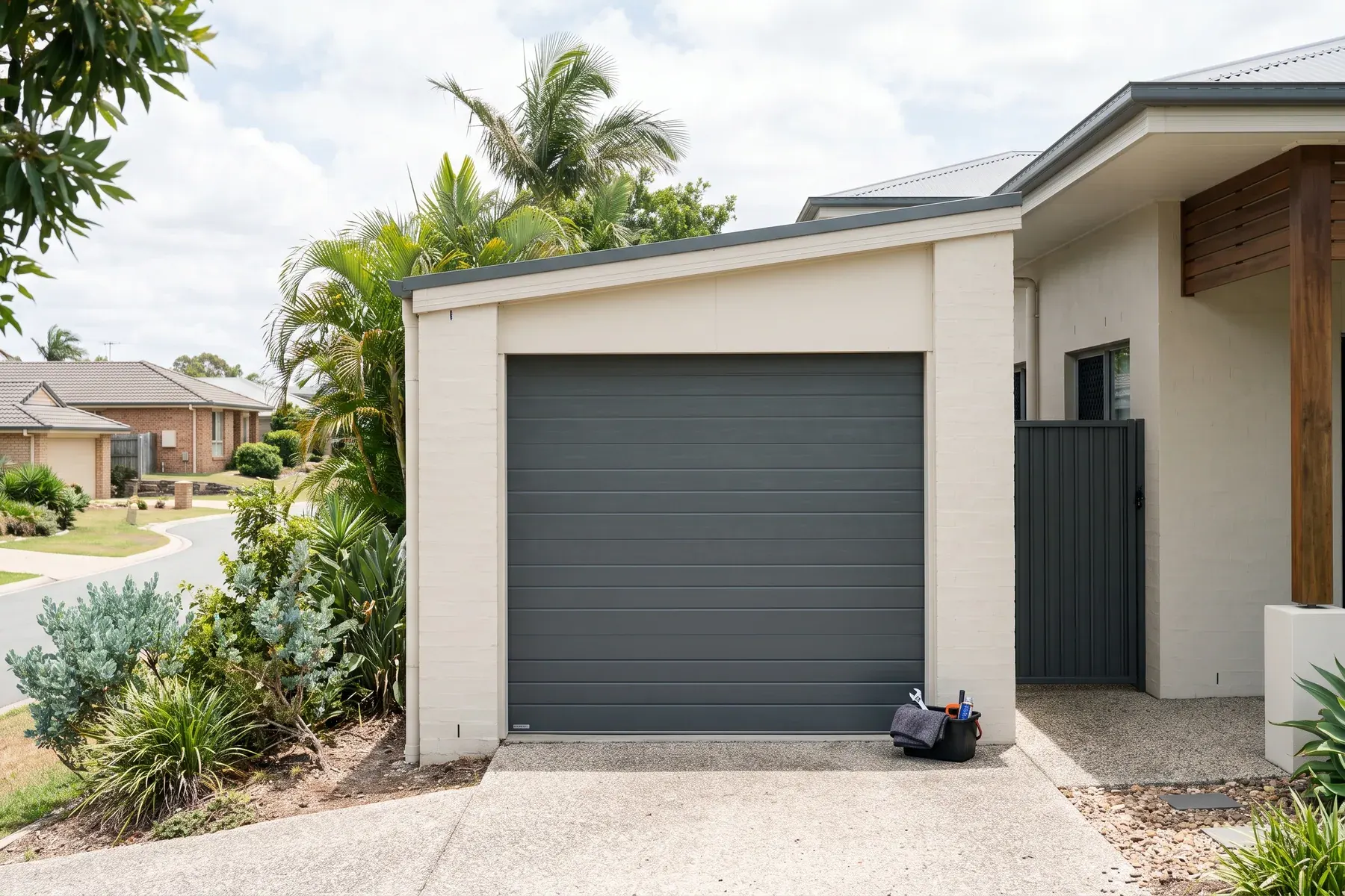 Residential garage setting representative of Coomera enquiries