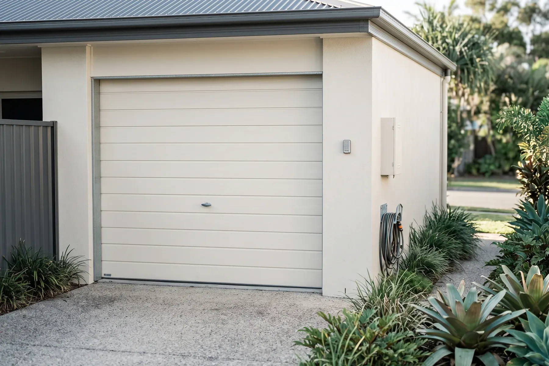 Residential garage setting representative of Robina enquiries